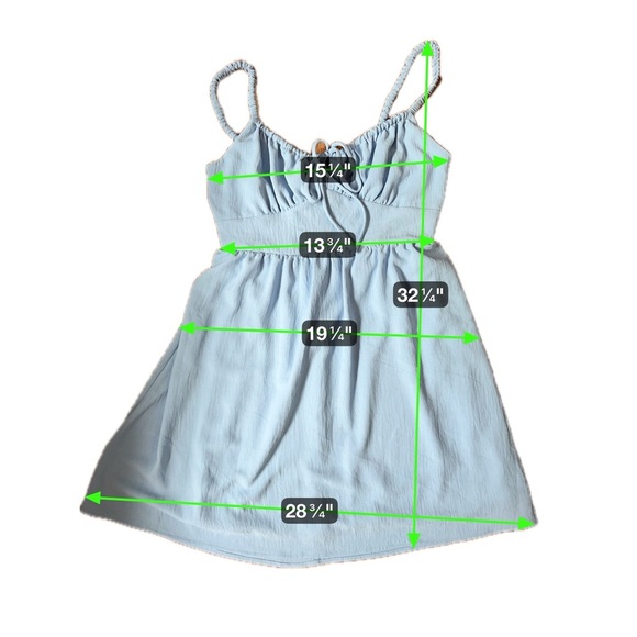 Sadie & Sage Sky Blue Mini Dress - Size M - Picture 13 of 14
